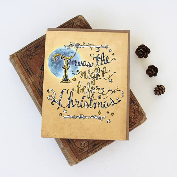 Cynla - Wholesale Christmas Card - Twas Card - holiday card, book card, greeting cards1