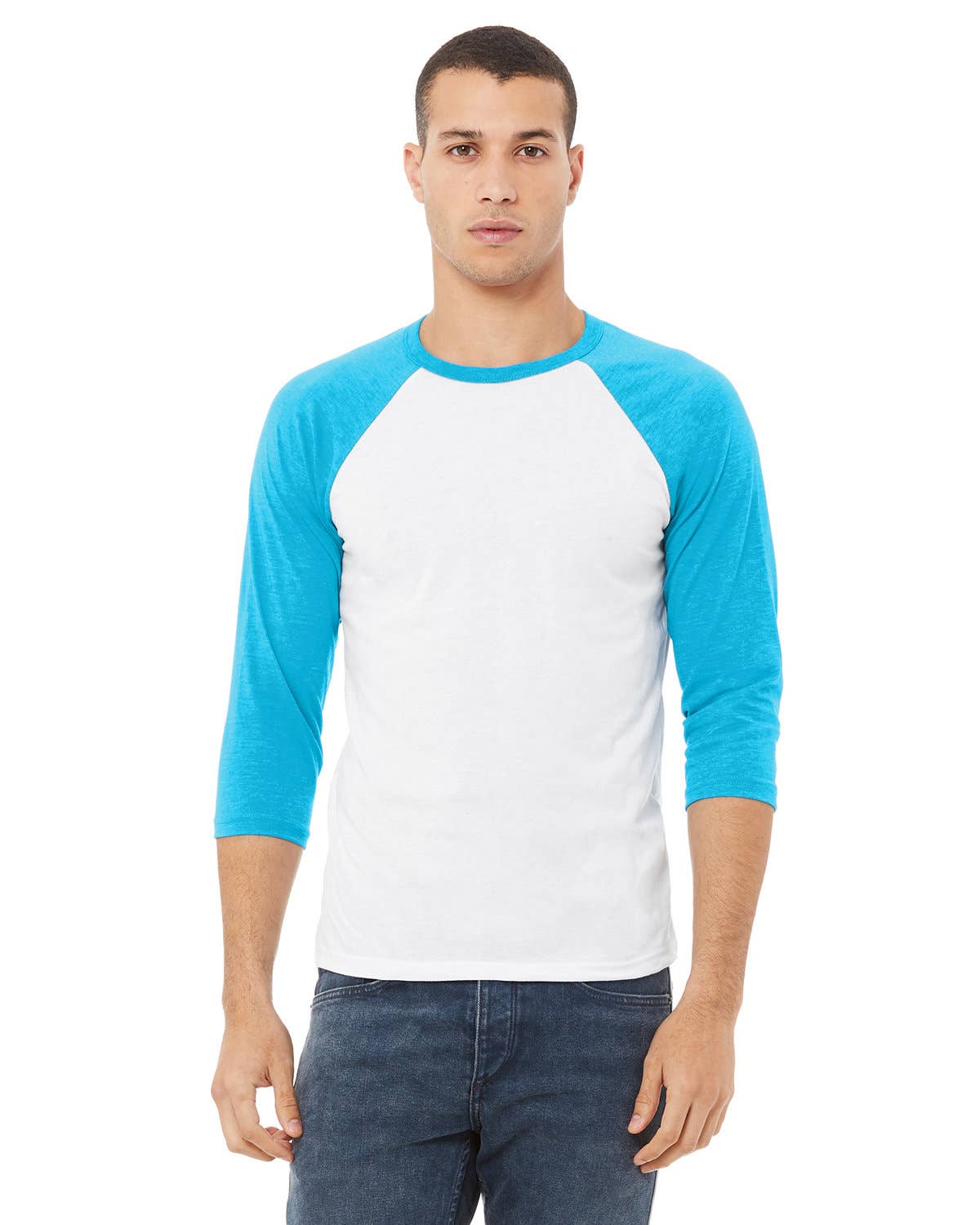 Total Apparel - Wholesale T-Shirt - Men's - Bella + Canvas 3200 - Unisex 3/4-Sleeve Baseball T-Shirt18