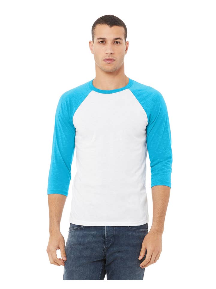 Total Apparel - Wholesale T-Shirt - Men's - Bella + Canvas 3200 - Unisex 3/4-Sleeve Baseball T-Shirt18