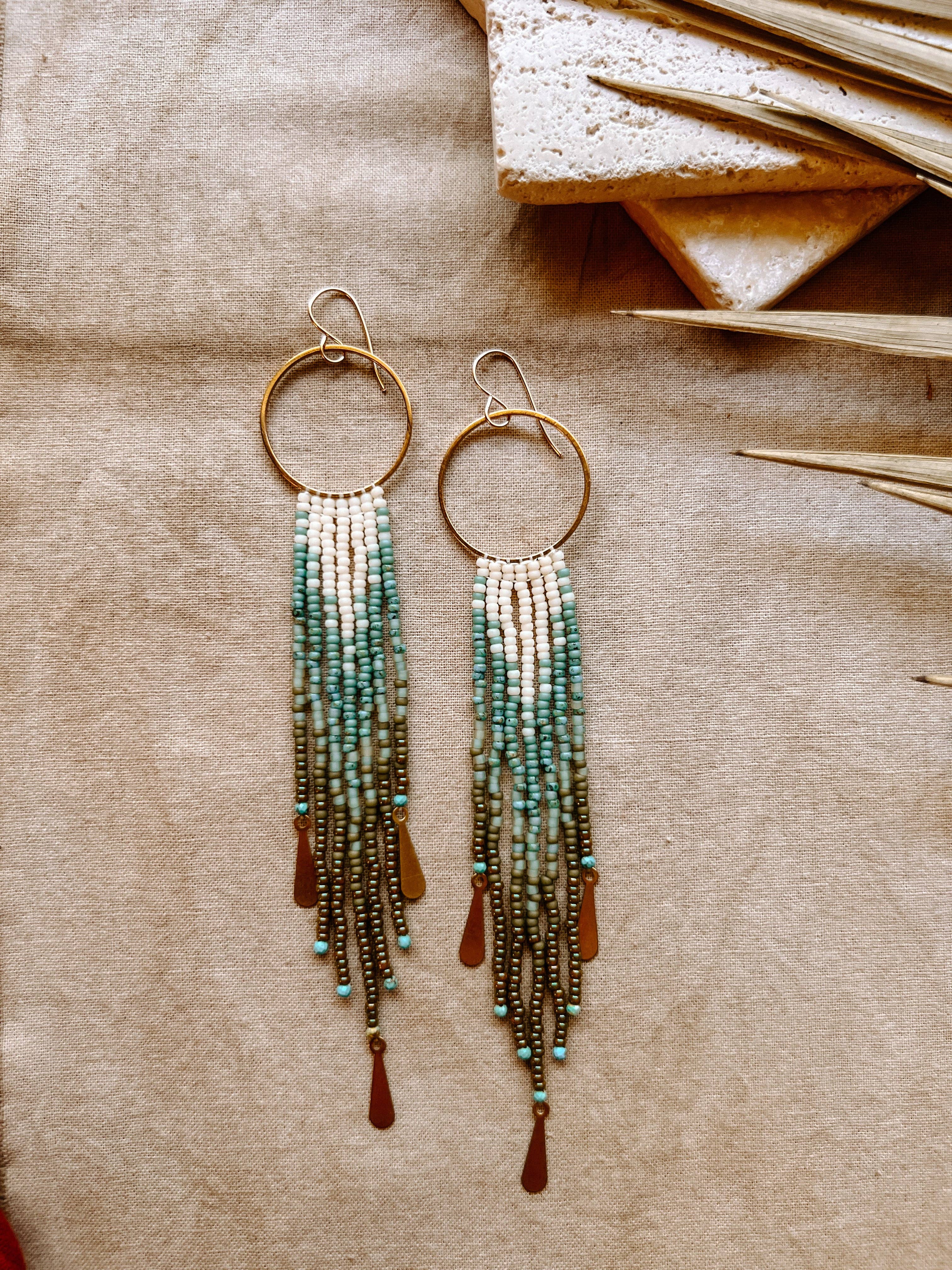 Stone & Sky – wholesale Hängande örhängen – Orbit-set i turkos1