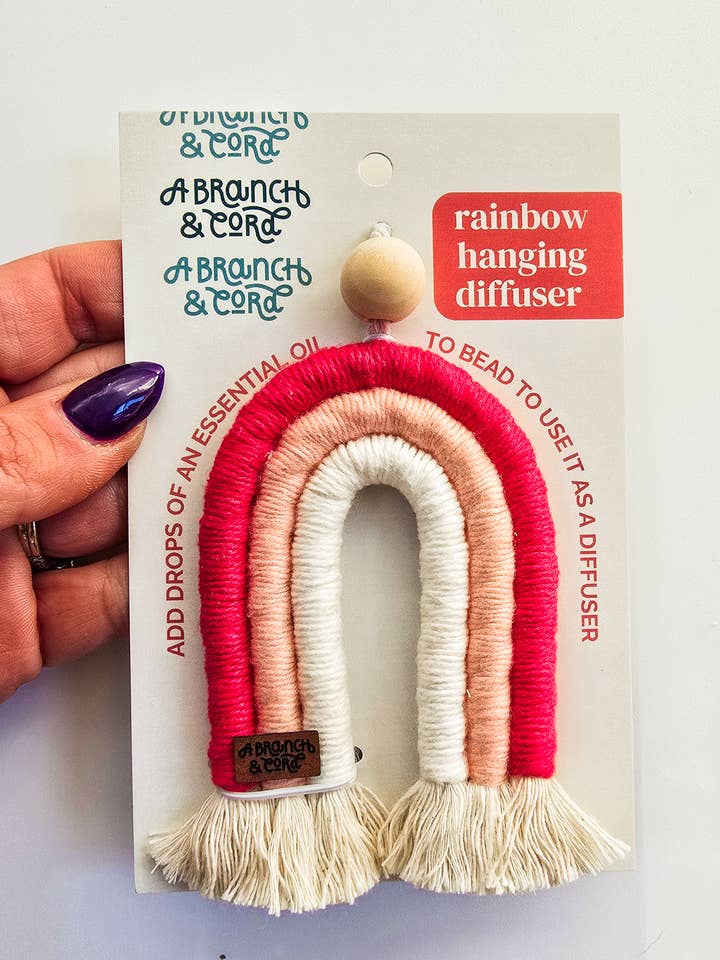 Rainbow Hanging Diffuser for wholesale by A Branch & Cord