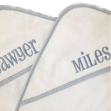 Zsa Zsa & LoLLi Monogram Blanks - Wholesale Hooded Towel - Kids & Baby - Hooded Terry Cloth Towel Bath Set - Gingham1