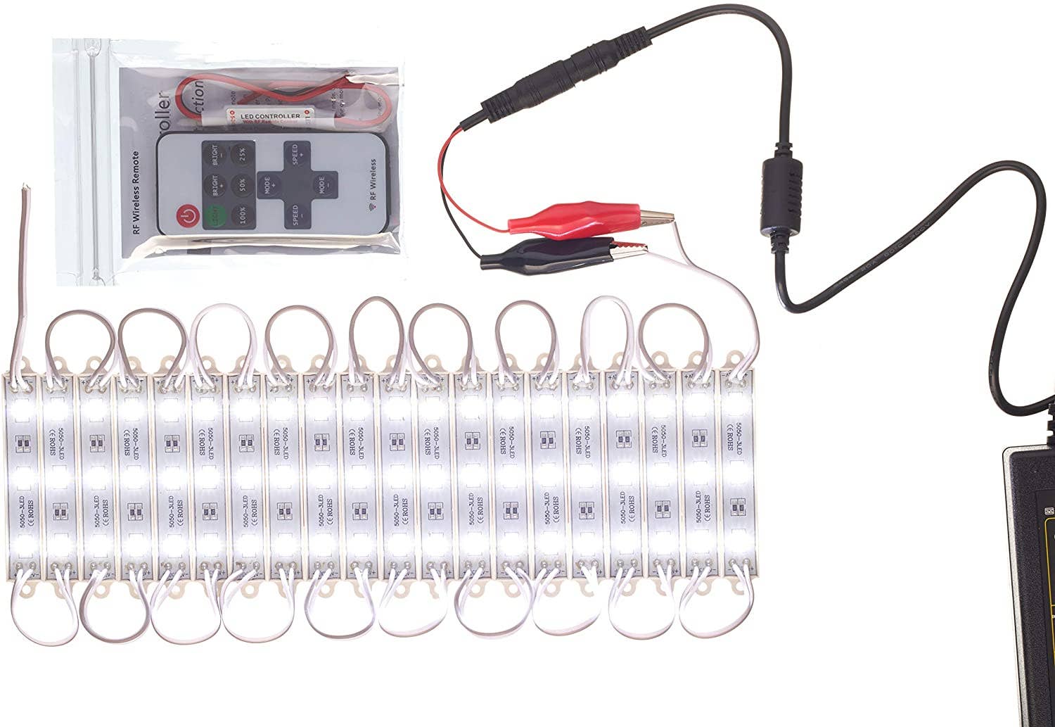 EcoQuality - Wholesale String Lights - Super Bright 3 LED Module with Remote - 5050 Injection1