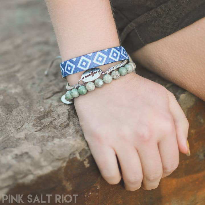Pink Salt Riot - Wholesale Woven/Braided Bracelet - Elastic Friendship Bracelet - Ask & Seek