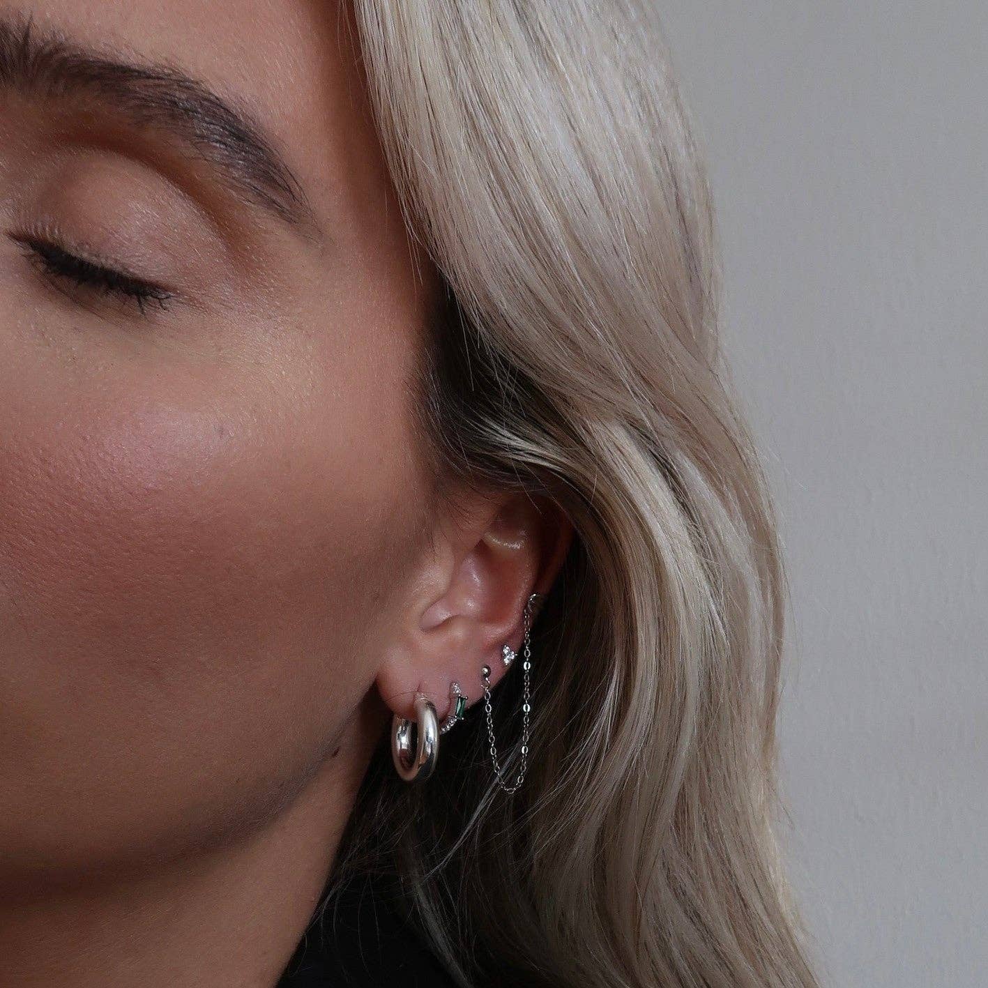 Love Local Jewelry – Brincos de punho/trespasse por atacado – ETTA ear climber com earcuff e brinco de botão3