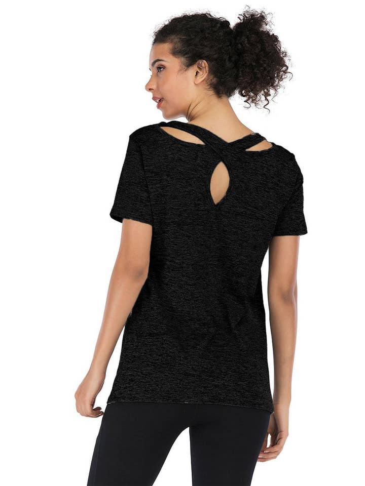 Active by Anna-Kaci - Wholesale Sporttop - Dames - Sportshirts voor sportkleding en hardlooptrainingen met gekruiste rugleuning12