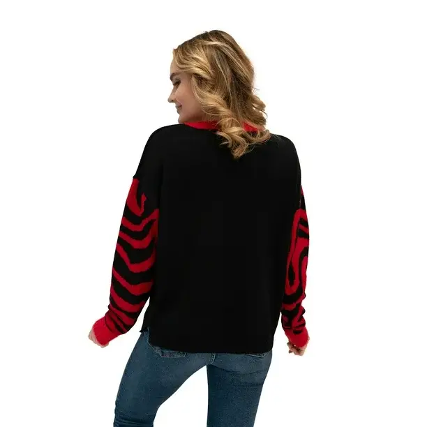 Sort ABW37-A Kvinders Festlige Kitty Grimme Juletrøje for engroshandel på Faire2