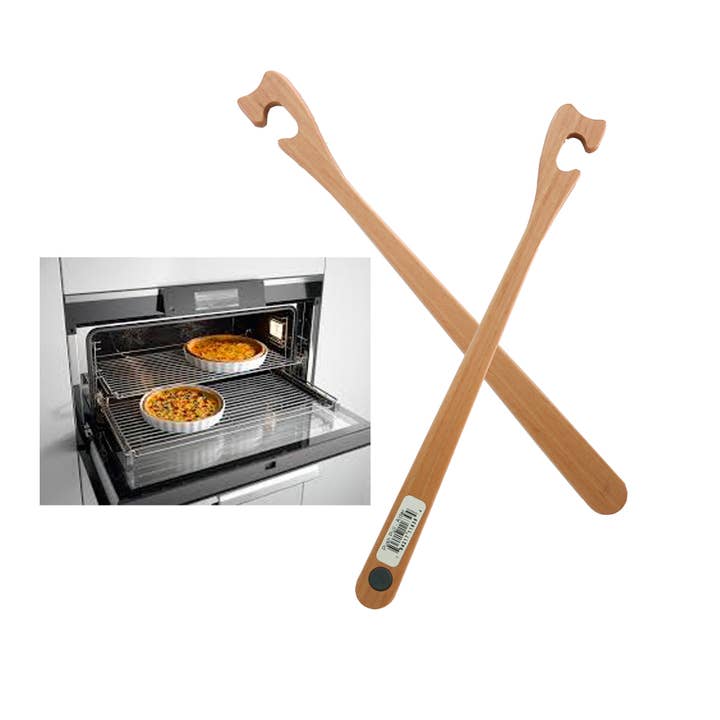 Oven Rack Push-Pulls - Natural Wood Tones for wholesale by Out of the Woods of Oregon