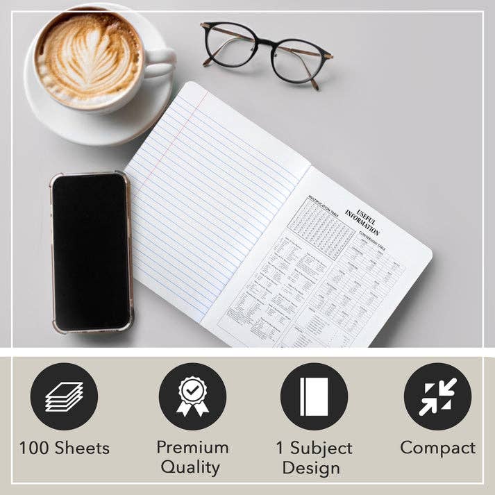 Three Leaf Products - Venta al por mayor Cuadernos - Tres hojas 100 hojas, cuaderno de composición, CR (paquete de 48)2