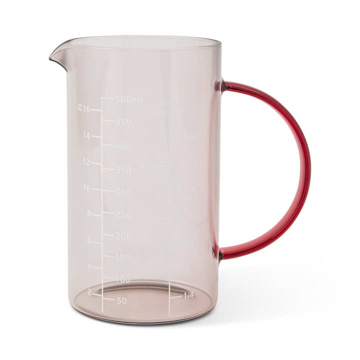 2 Cup Colorblock Glass Measuring Cup - LLH/LCR for wholesale by Core Home