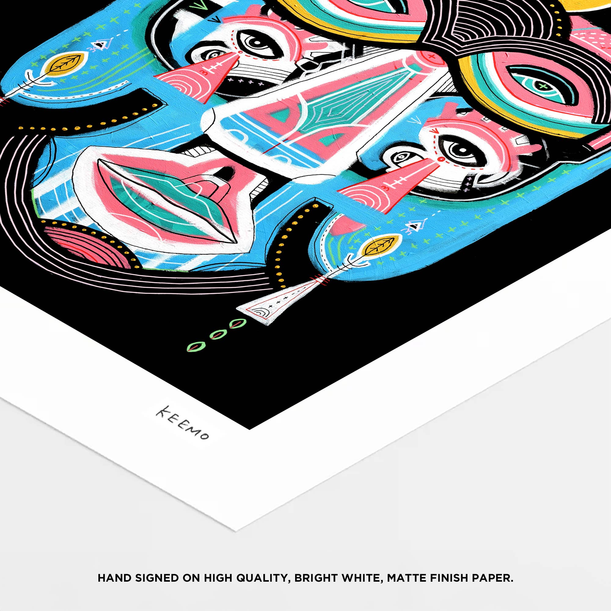 Keemo Gallery - Wholesale Art Print - Unique Modern Design Wall Art Decor Print Tribal Black 3