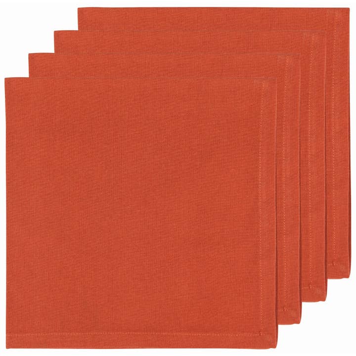 Now Designs by Danica - Wholesale Dinner & Cloth Napkin - Spectrum Cotton Napkins Rust Set of 4