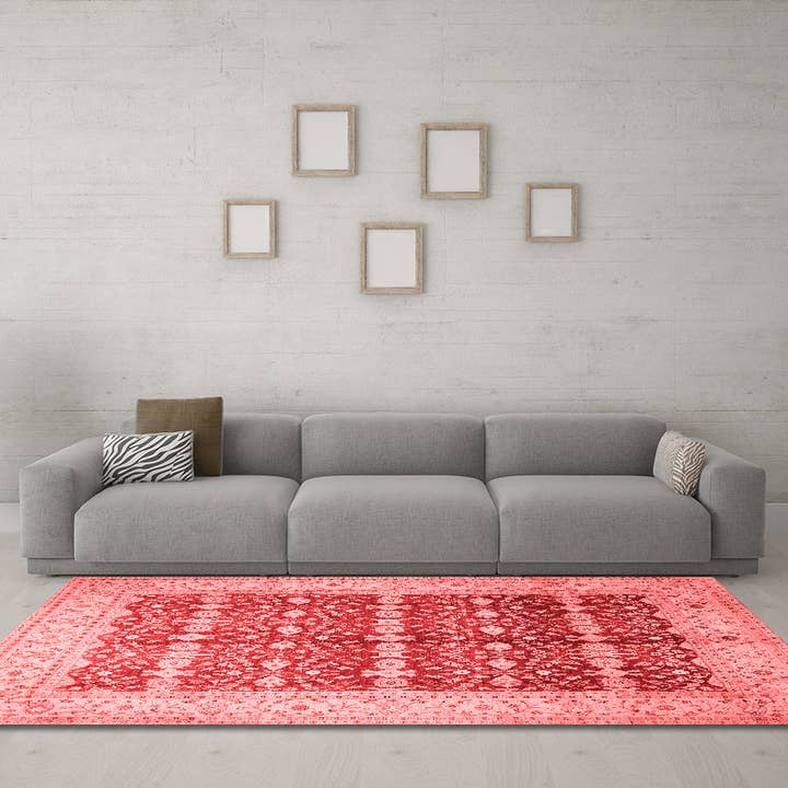 Machine Washable Oriental Red Traditional Area Rugs for wholesale by Ahgly