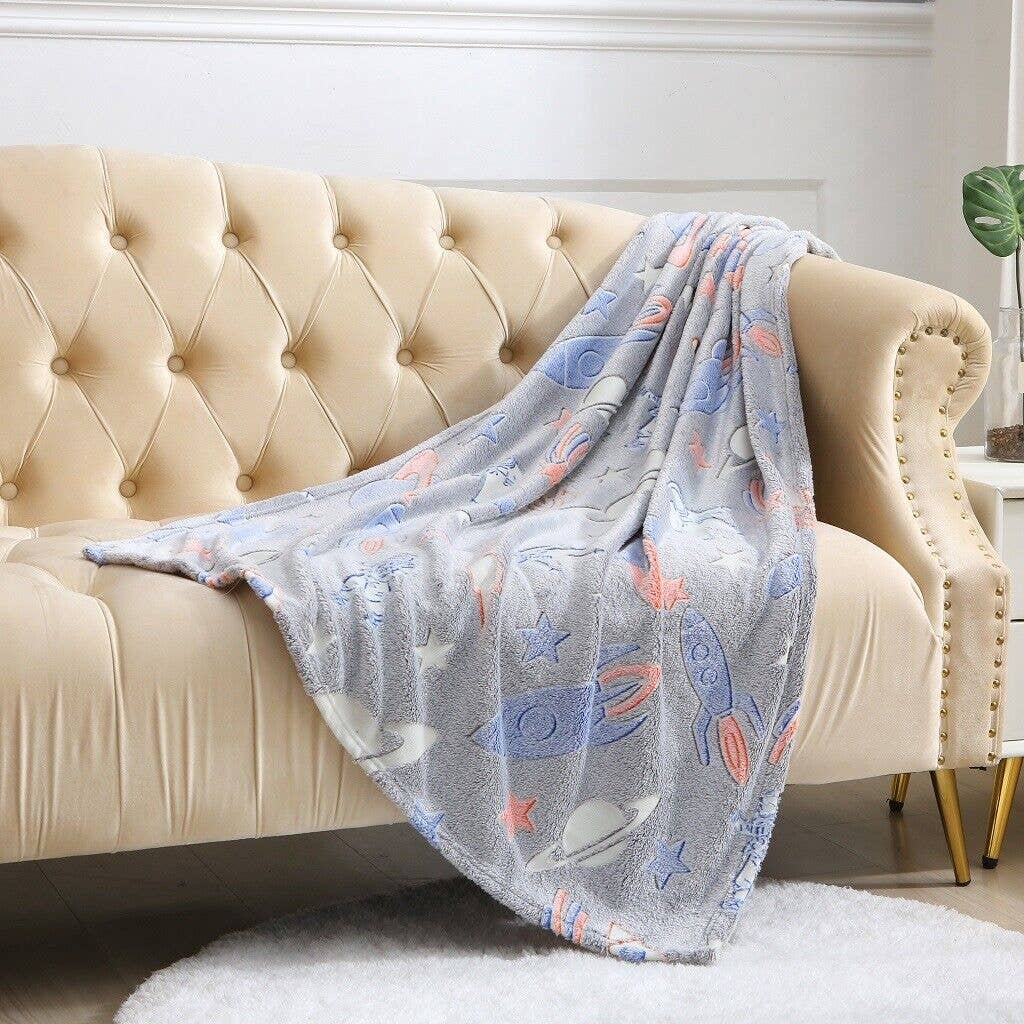 Pretty Little Bed – wholesale Throw blanket – Fleece Blanket Glow in the Dark Large Sofa Throw Soft Warm Faux Fur Mink Kids3