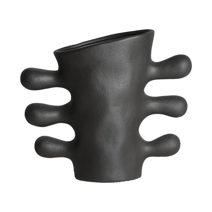 Glessy Vase, Ceramic, Black, 28X12X25Cm for wholesale by Kodu