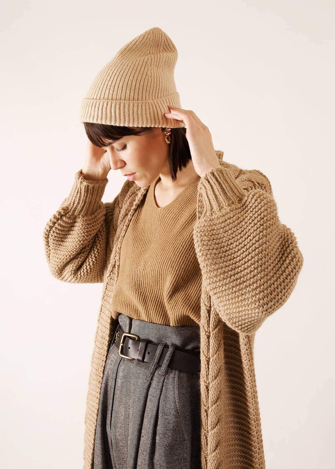 JULIA PARIS - Wholesale Cardigan - Women's - Long cable-knit cardigan - wool and alpaca blend8