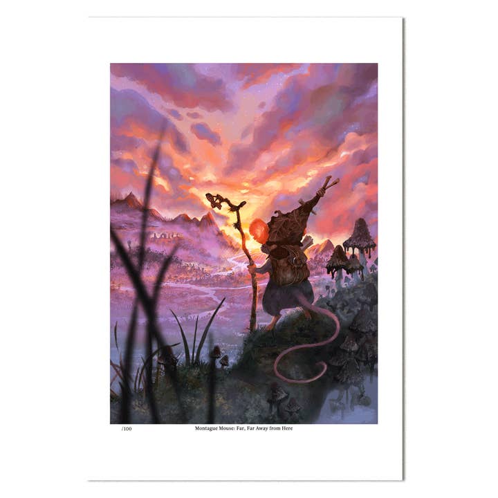 Kunstdruck in limitierter Auflage: Weit, weit weg von hier für den Großhandel von Valkiri LLC