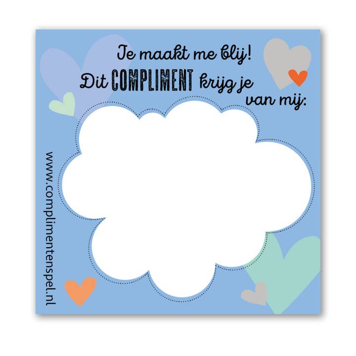 complimentenspel - Wholesale Sticker - Negen verschillende Complimenten Post-Its
