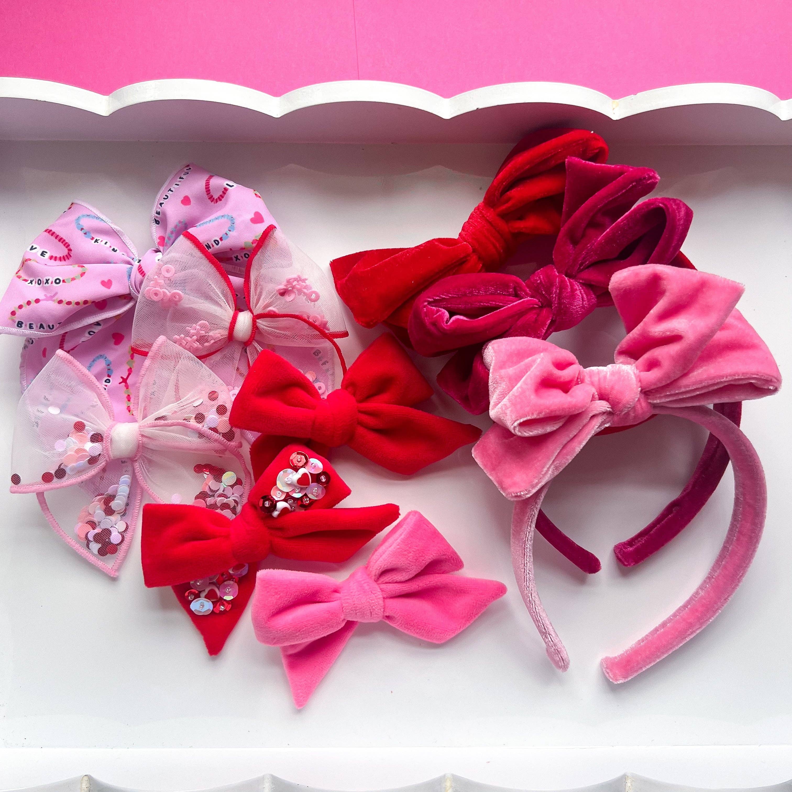 Sparkling New Baby, LLC. - Wholesale Hair Bow - Kids - Pink XO Shaker Bow2