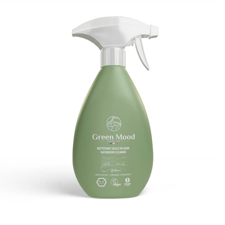 GREEN MOOD ORGANIC PRODUCTS FRANCE - Wholesale Multi-Surface Cleaner - Anti-Limestone Bathroom Spray - Organic Mint