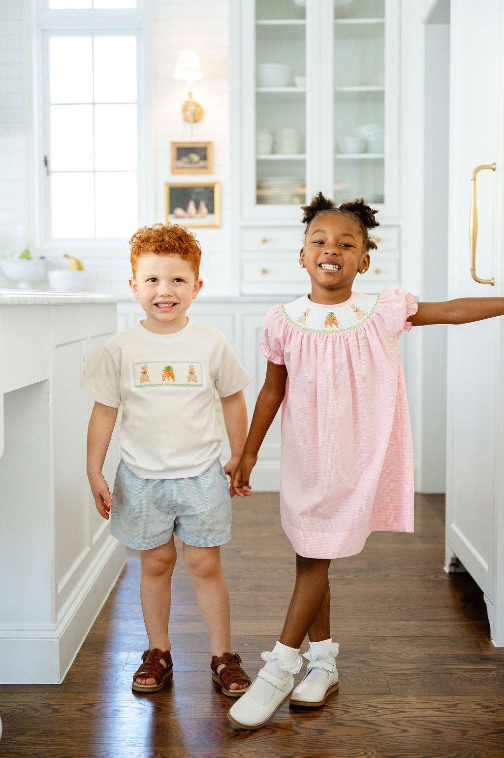 Ruth and Ralph - Wholesale Top & Short Set - Kids - Easter Bunny and Carrots Smocked Beau T-Shirt/Shorts Set11
