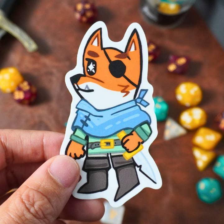 Autocollant Rogue Fox pour la vente par Minva Tabletop Design Co