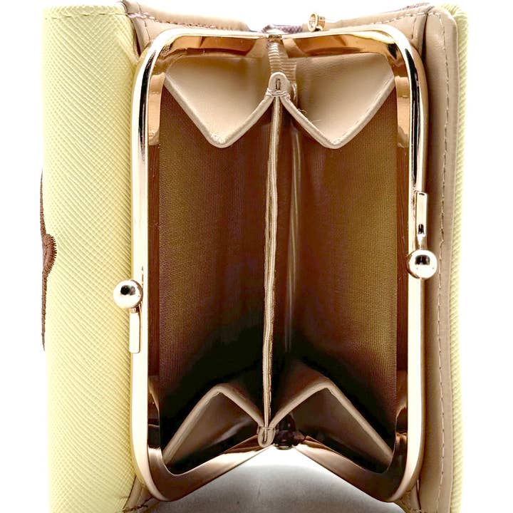 LASR - Wholesale Wallet - Women's - Sanrio Pompompurin Face Flap Wallet