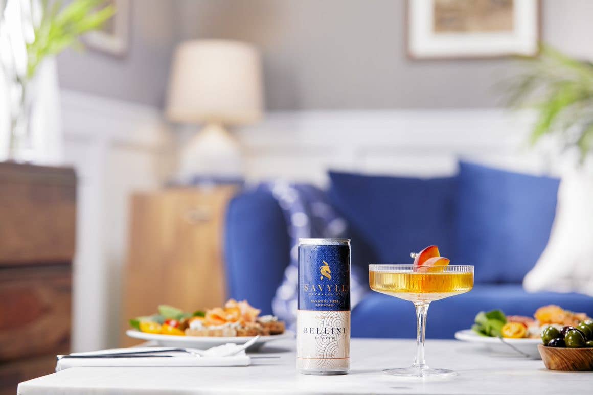 Savyll Beverage Co – wholesale Non-alcoholic aperitif/mocktail – Bellini Cocktail - Non-Alcoholic3
