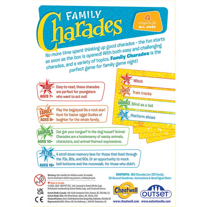 Outset Games and Cobble Hill Puzzles - Wholesale Board Game - Family Charades Retro Design - Perfect for Family Game Night1