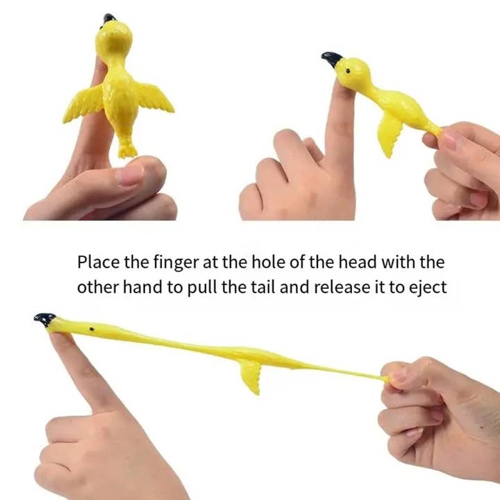 Toyarina - Wholesale Slingshot – Child - Flying Flamingo Slingshot Toy – Fun, Sticky & Elastic Toy3