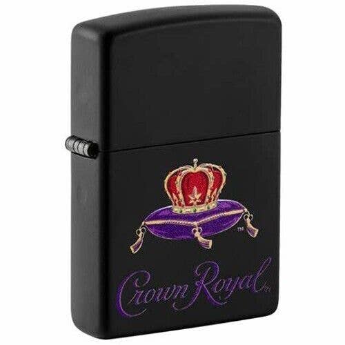Crown Royal Svart matt Zippo-tändare för wholesale av Lighter King