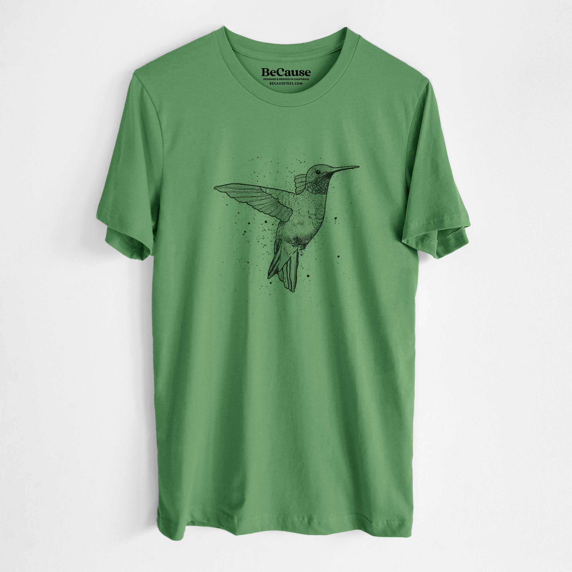 Because Tees - Wholesale Screen Printed T-Shirt - Unisex - Archilochus Colubris - Ruby-throated Hummingbird - Lightweight 100% Cotton Unisex Crewneck2
