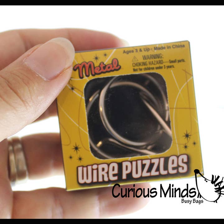 Curious Minds Toys - Wholesale Toy set – Kids - 1 Mini Metal Wire Brain Teaser Puzzles - Individually Wrappe6