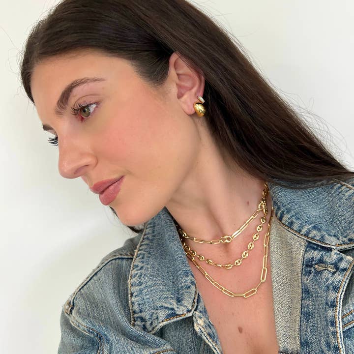 Sahira Jewelry Design - Wholesale Huggie Earrings - Viola Cz Huggie4