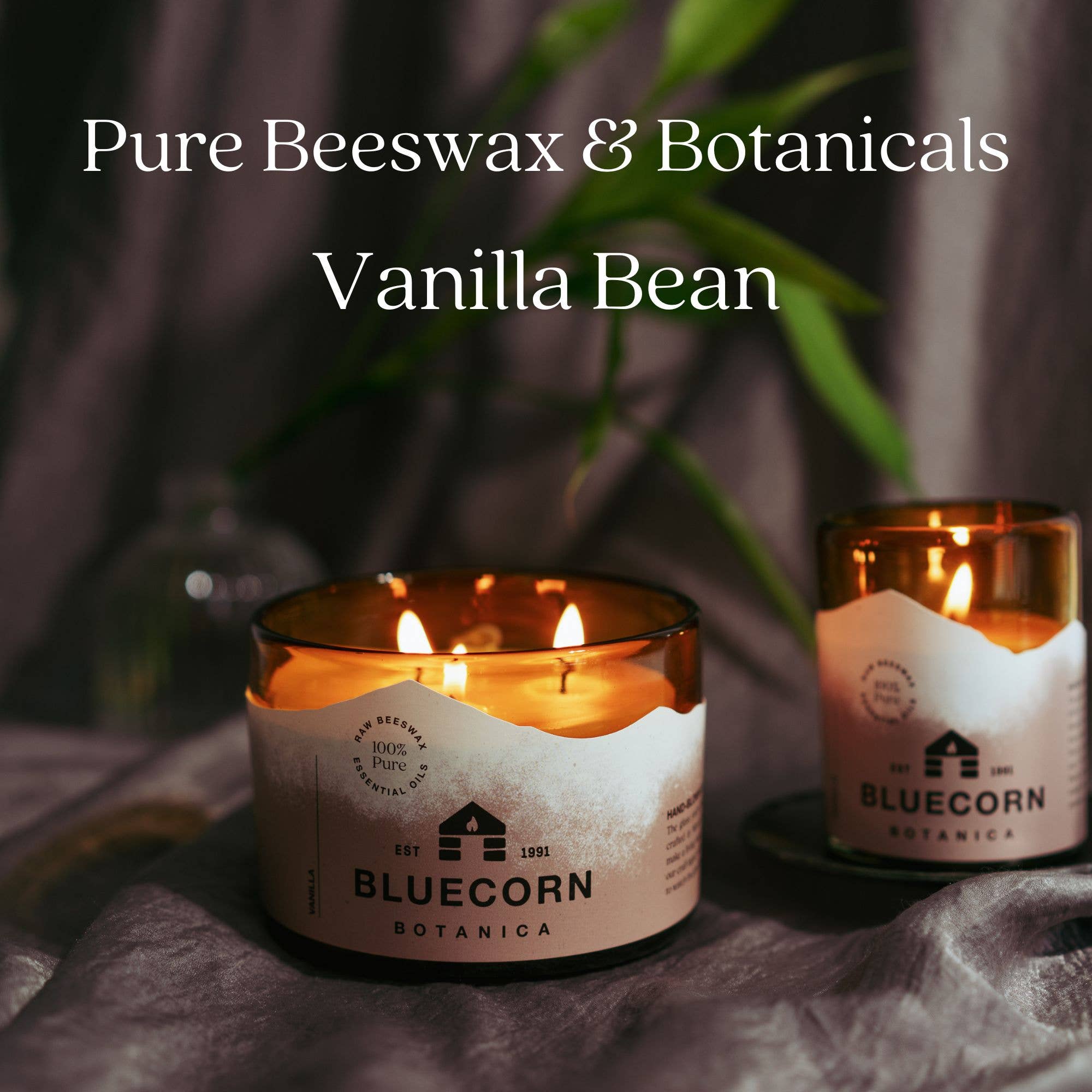 Bluecorn Candles - Wholesale Jar/Filled Candle - Scented Beeswax Candles - Pure Essential Oils - Blown Glass Holders17