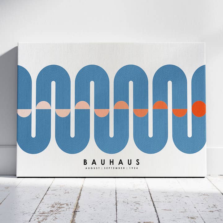 Blue Movement Bauhaus August September 1924 - Framed Canvas Wall Art Print for wholesale by House Prints