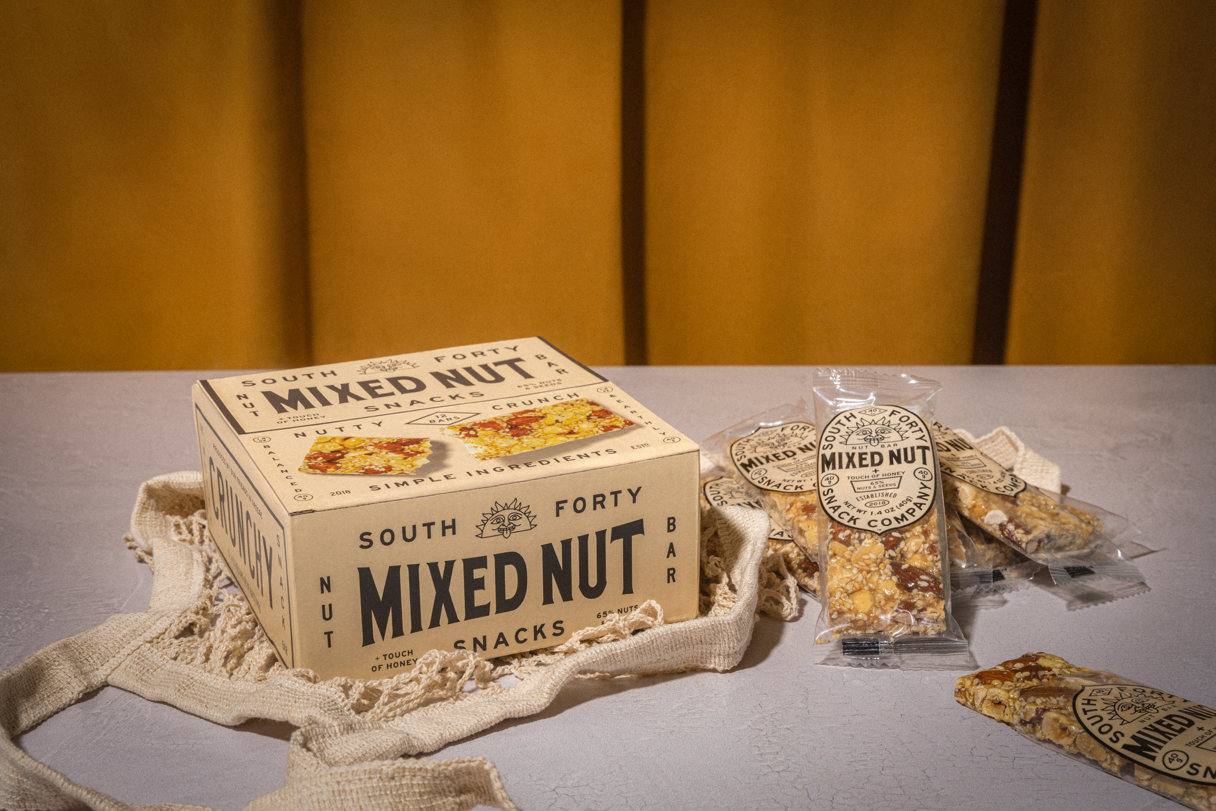 SOUTH FORTY SNACKS COMPANY - Wholesale Snack Bar - 12-Pack, Mixed Crunchy Nut Bar ($1.65 per unit)3