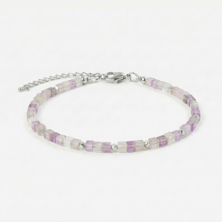 Bracciale Ametista Argento per la vendita all'ingrosso da parte di Blue Buddha Jewelry