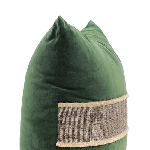 SmithHönig - Wholesale Throw/Decorative Pillow - The Grand – Forest Green / Broadway Cocoa Trim1