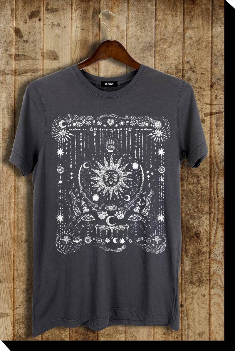 2&moon - Vente T-shirt sérigraphié – femme - T-shirt à motif étoiles, soleil et lune6