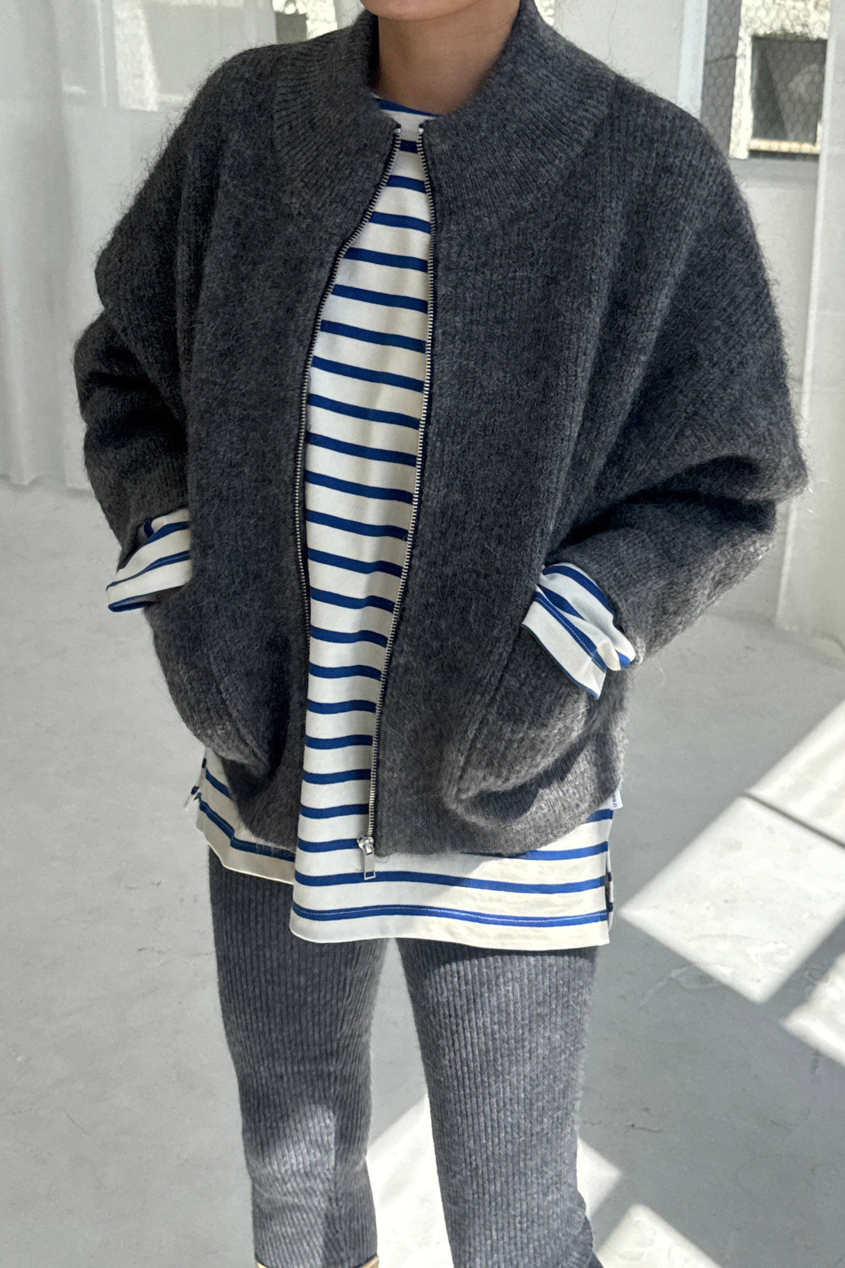 Le Bon Shoppe - Wholesale Jacket - Women's - Alpaca Zip Front Jacket - (2XS/S - 2M/L)5