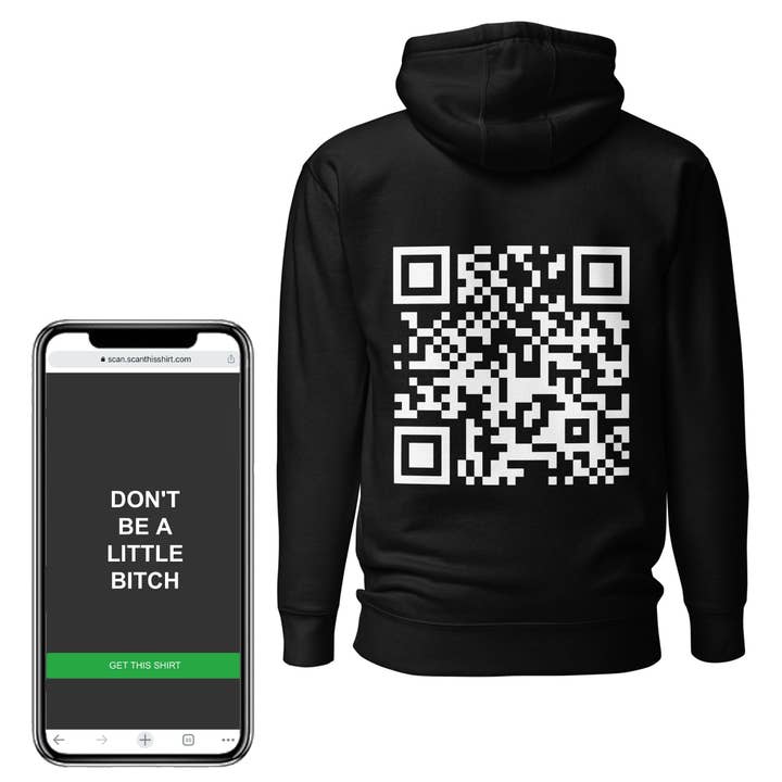 Don't Be A Little Bitch Preset QR Sweatshirt for wholesale by Scan This Shirt