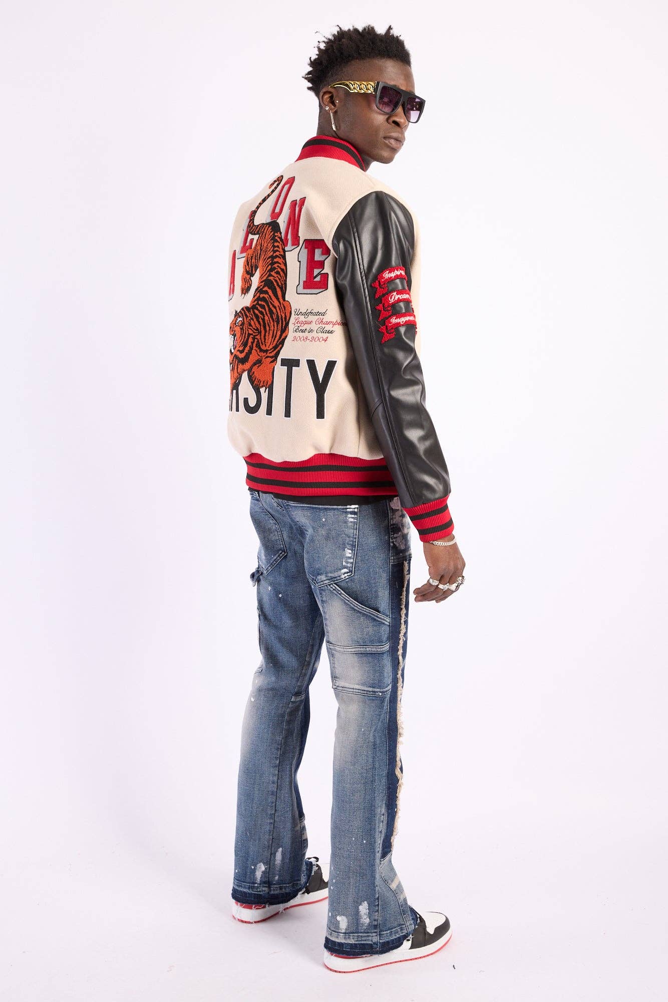 LEFT POINT – Casaco de equipa universitária/basebol - Homem por atacado – CASACOS UNIVERSITÁRIOS TIGRE7