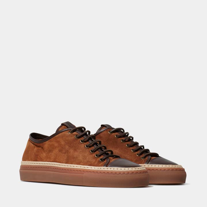 Sneaker basse Gaspare Marron pour la vente par Ottaviani Shoes