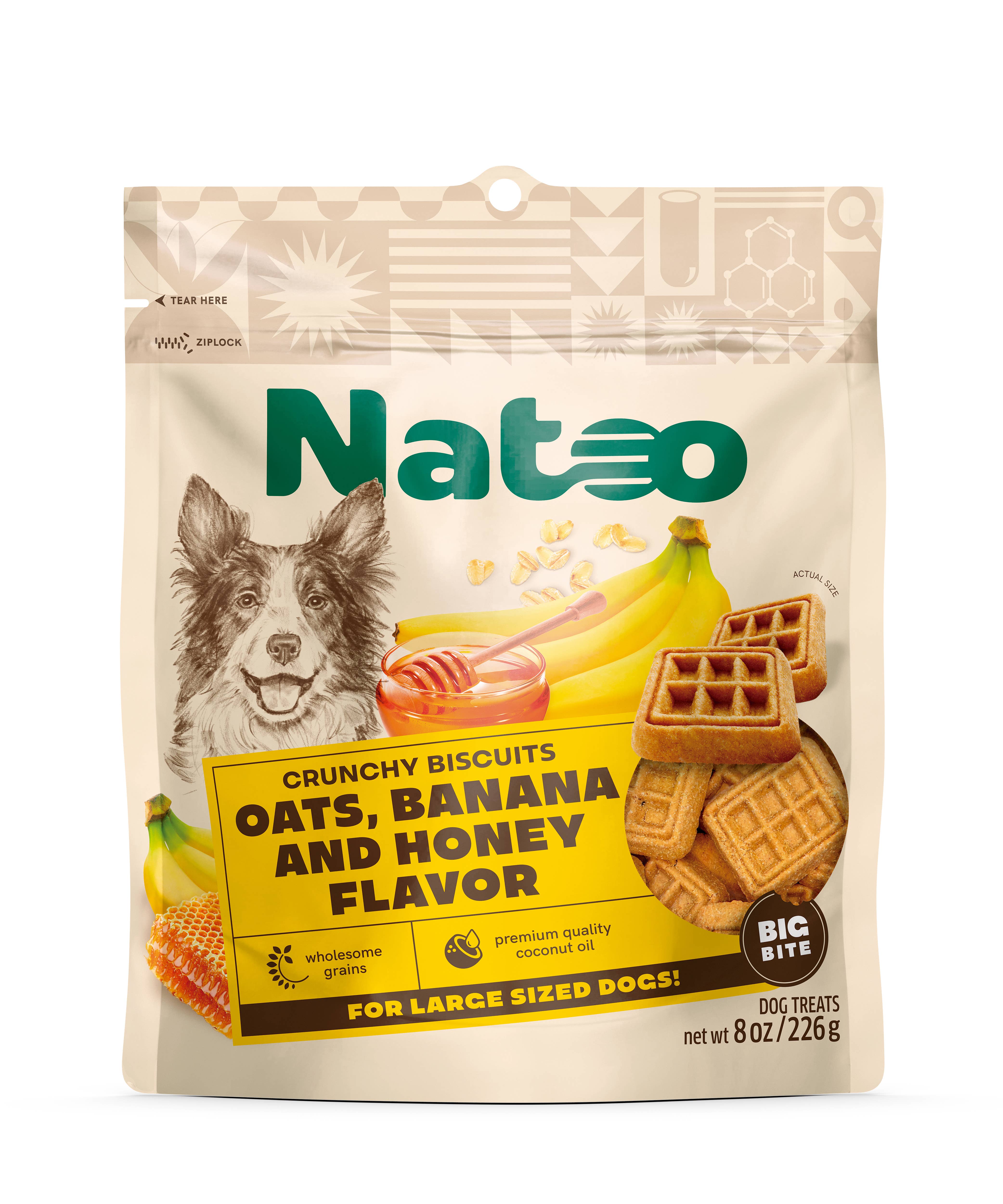 Wholesale Natoo Biscuits Oats Banana and Honey Big Bites for your store Faire