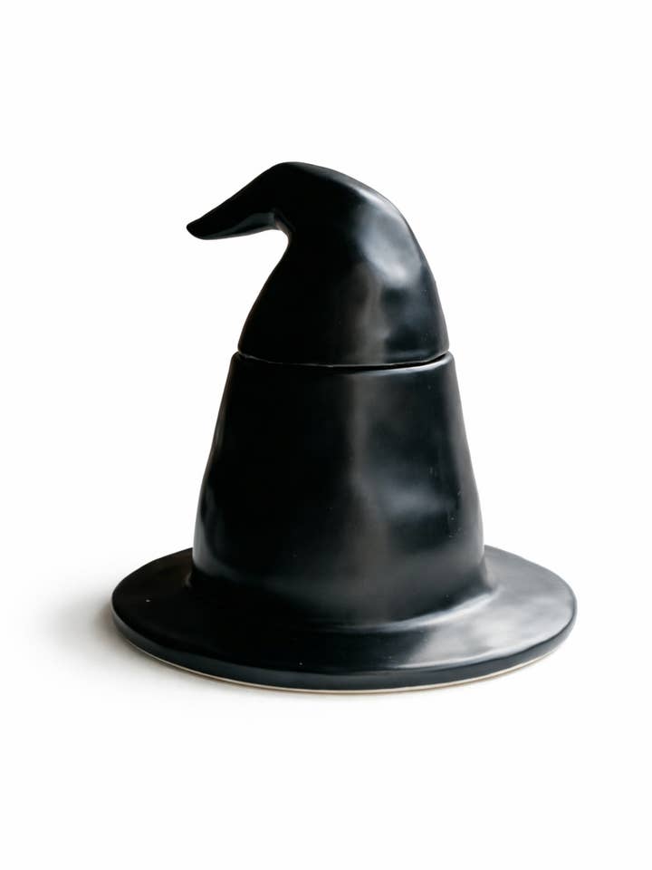 Witches Hat Black Flame Salem Halloween Soy Wax Candle for wholesale by Still October