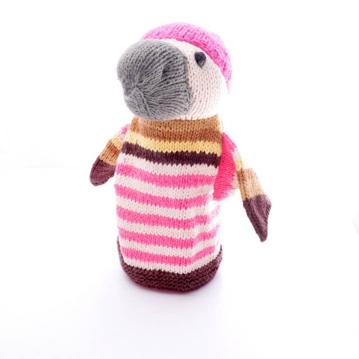 Pink Beanie Eagle Hand Puppet for wholesale by ChunkiChilli
