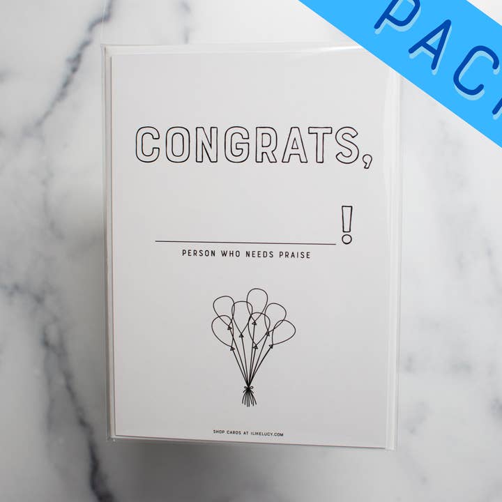 "Congrats" (2 pack set) for wholesale by I Like Lucy