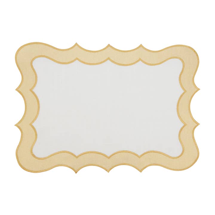 Saro Lifestyle - Wholesale Placemat - Scallop Border Placemat0