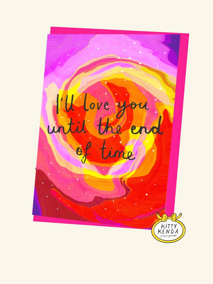 Einde van de Tijd Wenskaart voor wholesale door Kitty Kenda Papergoods